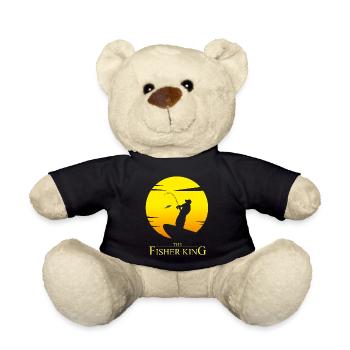 Der König der Fischer - Peachy Parodie Humor - Teddy - Schwarz - Vorne