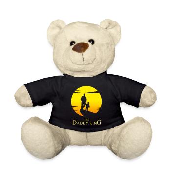 The Daddy King - Daddy Parody Humor - Teddy Bear - black - Front