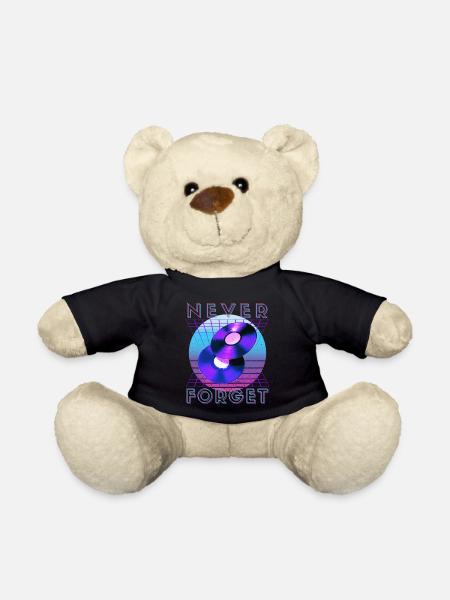 Never Forget Retro 80er 90er Nostalgie - Teddy - Schwarz