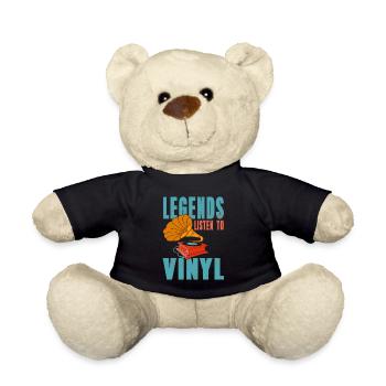 Les légendes écoutent des disques vinyles - Nounours - noir - Devant