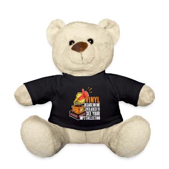 Vinyle parce que personne ne veut voir votre collection MP3 - Nounours - noir - Devant