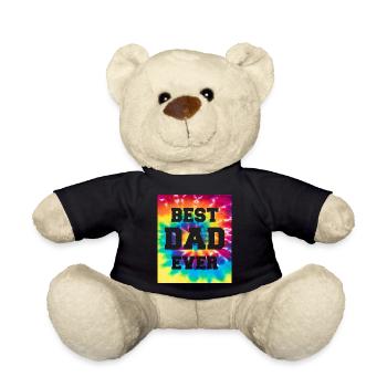 Father Papa Best Dad Best Dad Ever Hippie - Teddy Bear - black - Front