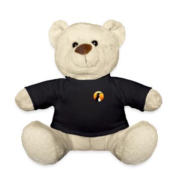 Penguin Logo Emblem King Emperor Sea Bird Penguin - Teddy Bear - black - Front