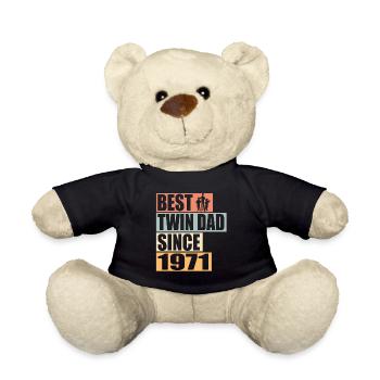 Zwillinge Vater Zwillingsvater seit 1971 - Teddy - Schwarz - Vorne