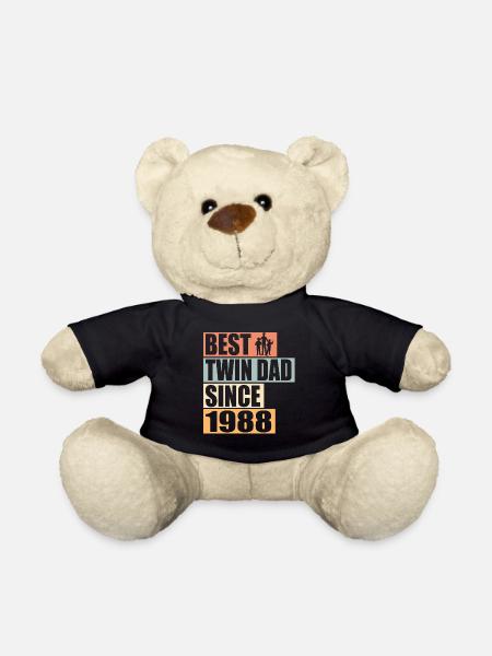 Twins Father Twin Father since 1988 - Teddy Bear - black