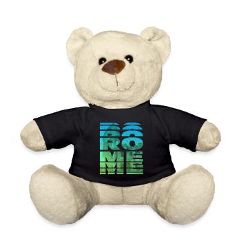 Rome Italy Colosseum City Skyline Home Love - Teddy Bear - black - Front