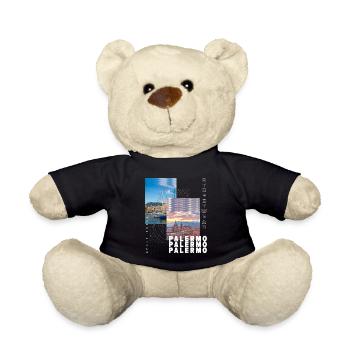 Palermo Italy City Skyline Home Love - Teddy Bear - black - Front