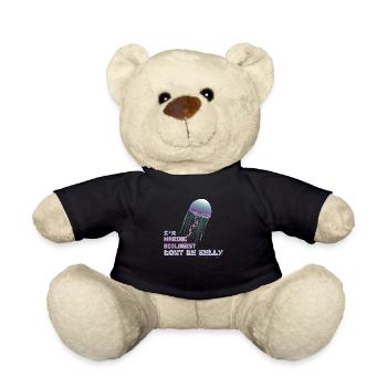 Marine Biology Jellyfish Ocean Whale Crab Squid - Teddy Bear - black - Front