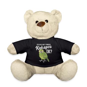 Ich mag halt Kakapos Papagei - Teddy - Schwarz - Vorne