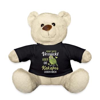 Die Kakapos lieben mich Papagei - Teddy - Schwarz - Vorne