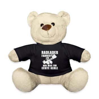 Radlader echte Kerle Radladerfahrer Bauarbeiter - Teddy - Schwarz - Vorne
