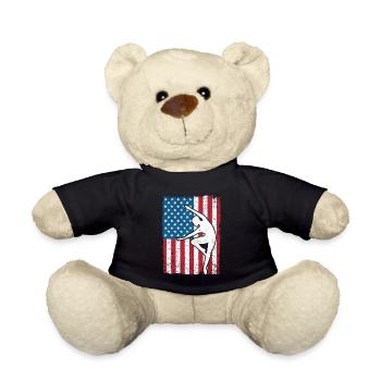 Cool Gymnastique Art USA Drapeau Américain - Nounours - noir - Devant
