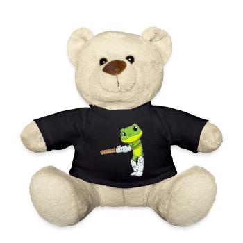 Frog Cricket Cricket Bat - Teddy Bear - black - Front