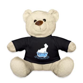 Yoga Polar Bear - Teddy Bear - black - Front