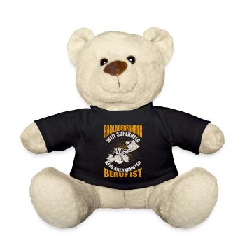 Radlader Radladerfahrer Supherheld - Teddy - Schwarz - Vorne