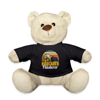 Radlader Flüsterer Retro Radladerfahrer - Teddy - Schwarz - Vorne