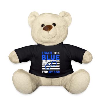 Policier américain Police Police Grand-père - Nounours - noir - Devant