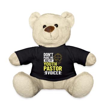 Youth Parish Church Pastor Christian - Teddy Bear - black - Front