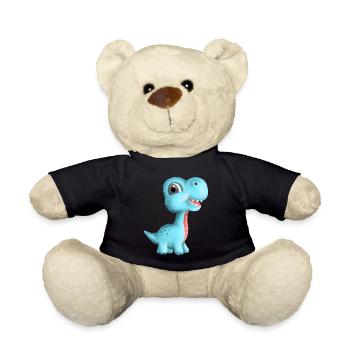 Niedlicher Dino Kleidung für Kinder & Neugeborene - Teddy - Schwarz - Vorne