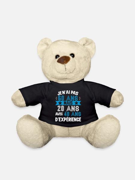 Cadeau anniversaire 60 ans rigolo homme - Nounours - noir