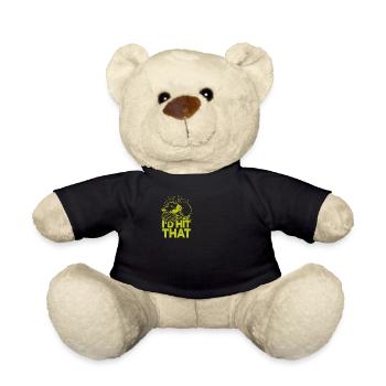 I'd Hit That Funny Tennis Retro Tennis Player - Teddy Bear - black - Front