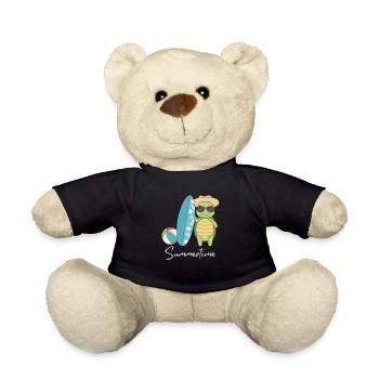 Chemise d’été d’été Femmes Hommes - Nounours - noir - Devant
