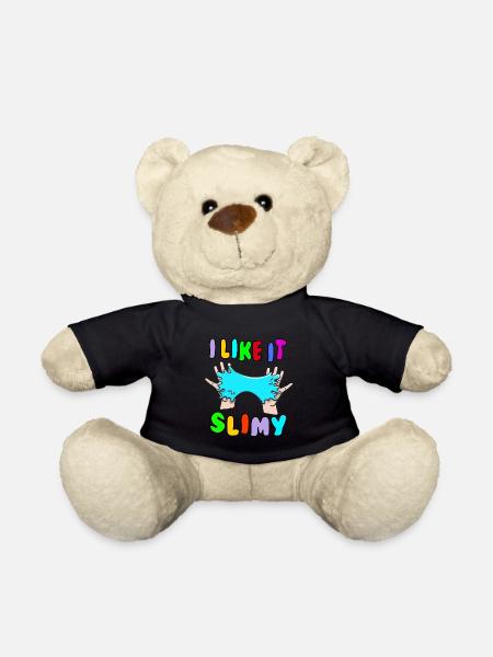 I like it Slimy Slime Fluffy Drizzly Cloud - Teddy Bear - black