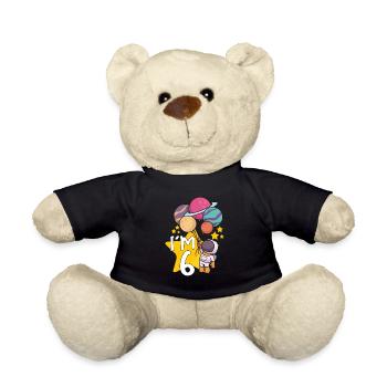 Astronaute Astronomie Système Solaire Espace Enfants - Nounours - noir - Devant