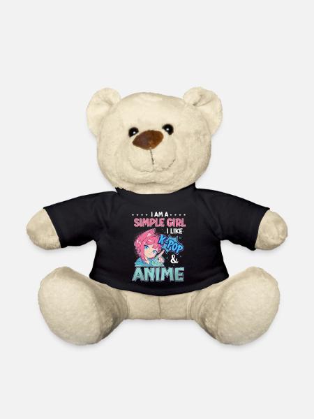 I Like K-Pop And Anime K-Pop - Teddy Bear - black