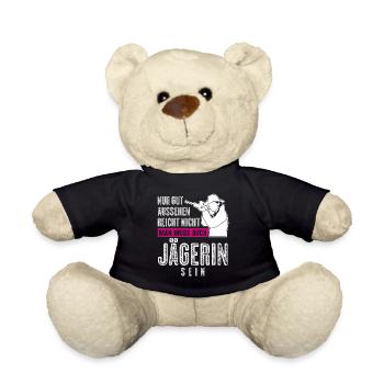 Jägerin Keiler Jagd Wildschwein Jäger - Teddy - Schwarz - Vorne