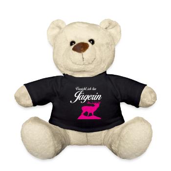 Jägerin Jagd Hirsche Revier Jäger - Teddy - Schwarz - Vorne
