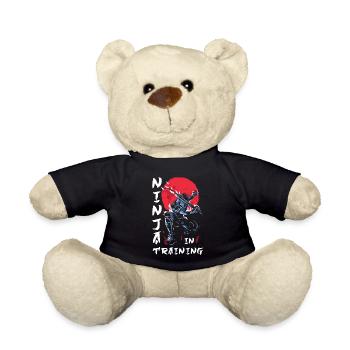 Ninja Geschenk Karate Ninjutsu Judo Samurai Japan - Teddy - Schwarz - Vorne