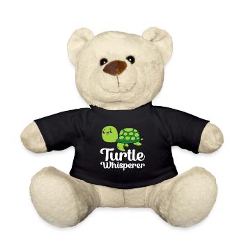 Turtle Tshirt Reptiles Children Men Women - Teddy Bear - black - Front