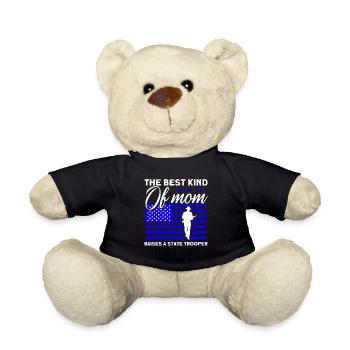 Mama Polizeibeamter Polizeidienst Polizist - Teddy - Schwarz - Vorne