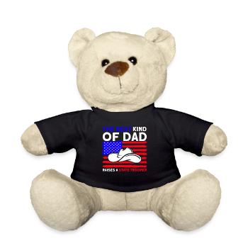 Papa Polizeibeamter Polizeidienst Polizist - Teddy - Schwarz - Vorne