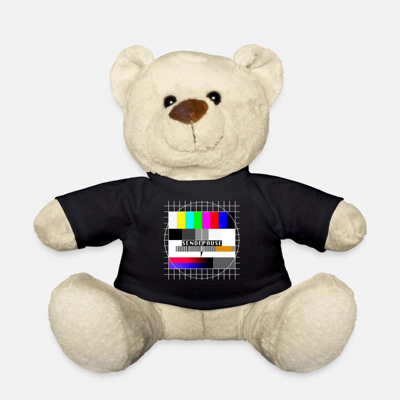 Testbild Sendepause 80er 90er Jahre Party Kostüm - Teddy - Schwarz