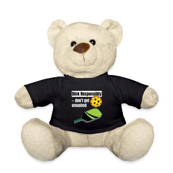 Outdoor Gartenspiel Lustiges Pickleball Design mit - Teddy - Schwarz - Vorne