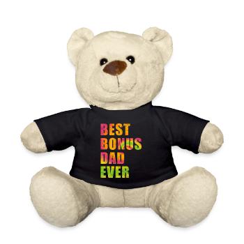 Best Bonus Dad ever - Teddy Bear - black - Front