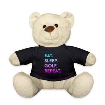 manger dormir golf répéter - Nounours - noir - Devant