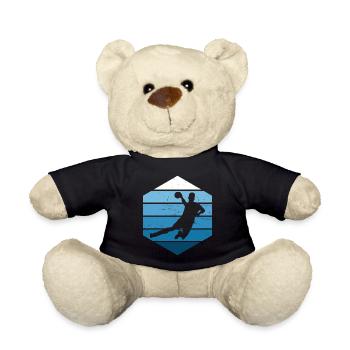Damen Handball Handballer Handballspieler Handball - Teddy - Schwarz - Vorne