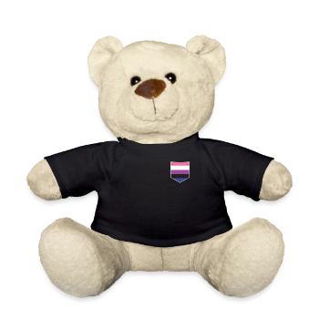 Sac de drapeau de fierté fluide de genre LGBTQ - Nounours - noir - Devant