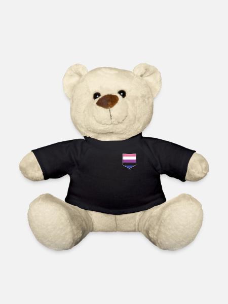 LGBTQ Gender Fluid Pride Flag Tasche - Teddy - Schwarz