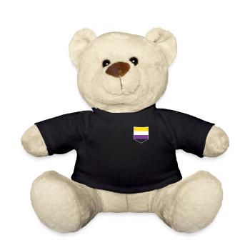LGBTQ Non-Binary Pride Flag Pocket - Teddy Bear - black - Front