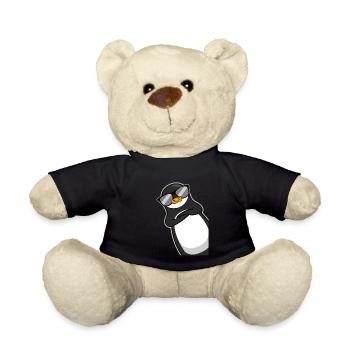 Lustiger Pinguin Mit Sonnenbrille Cooles Geschenk - Teddy - Schwarz - Vorne