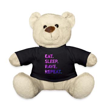 manger le sommeil rave répéter - Nounours - noir - Devant
