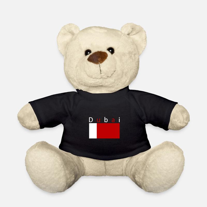 Dubai Flag United Arab Emirates - Teddy Bear - black