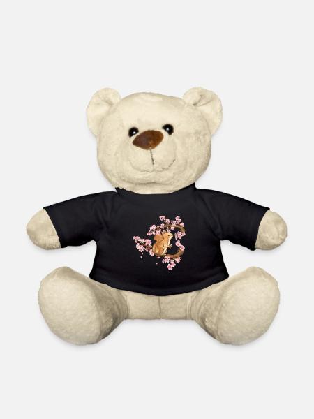 Japan Kirschblüte Eichhörnchen Japanische Kunst - Teddy - Schwarz