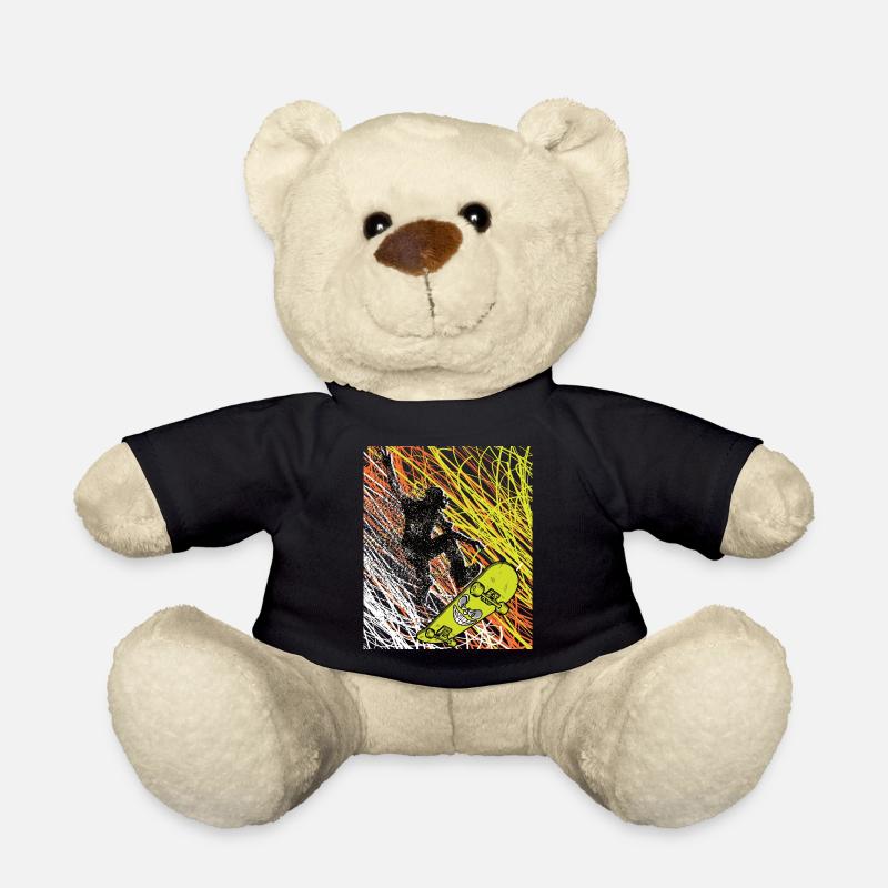 Skateboard - Teddy Bear - black