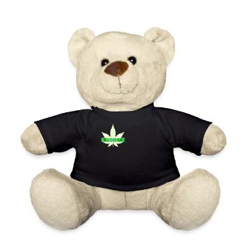 Cannabis Periodic System Element Weed Nerd Pothead - Teddy Bear - black - Front