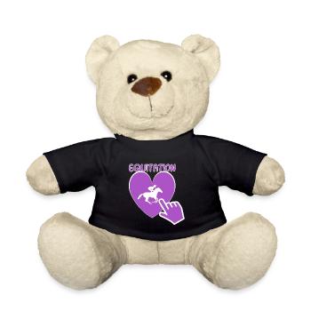 horse riding - rider gift idea - Teddy Bear - black - Front